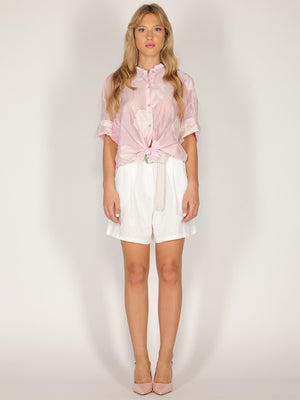 Camicia voile ricamata