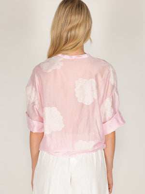 Camicia voile ricamata