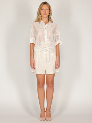 Camicia voile ricamata