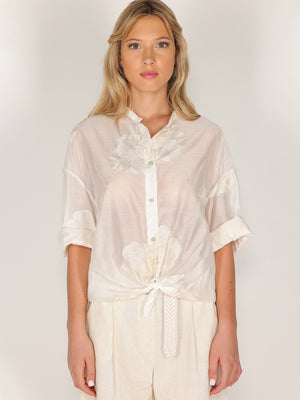 Camicia voile ricamata