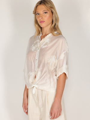 Camicia voile ricamata