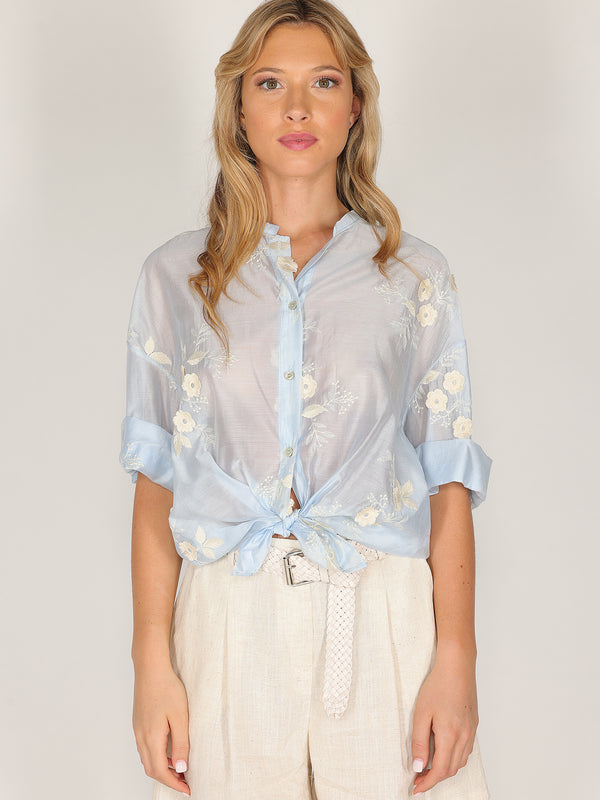 Camicia voile fiorellini