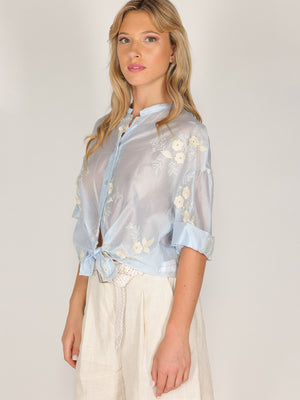 Camicia voile fiorellini