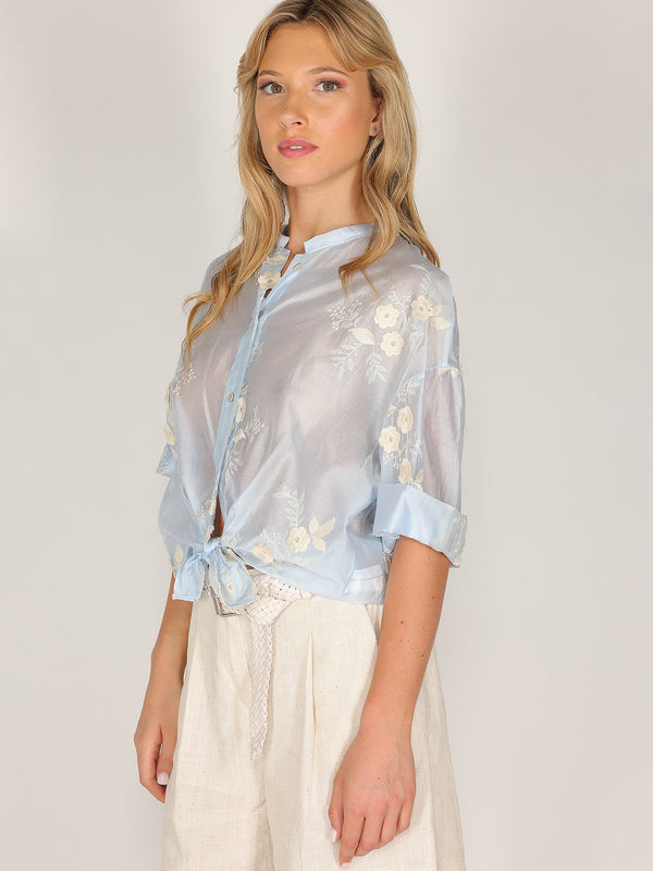 Camicia voile fiorellini