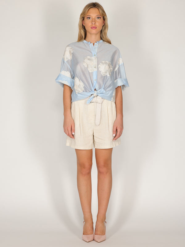 Camicia voile ricamata