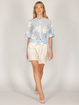Camicia voile ricamata