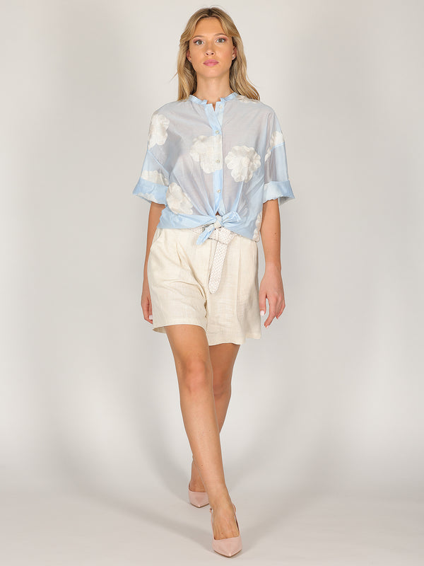 Camicia voile ricamata