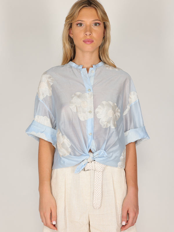 Camicia voile ricamata