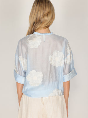 Camicia voile ricamata