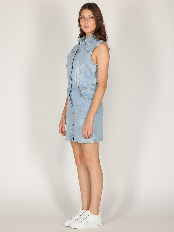 Abito jeans con strass