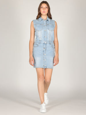 Abito jeans con strass