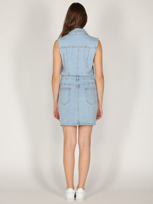 Abito jeans con strass