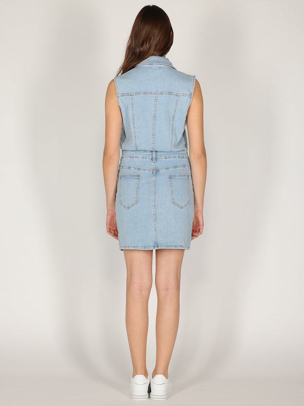 Abito jeans con strass