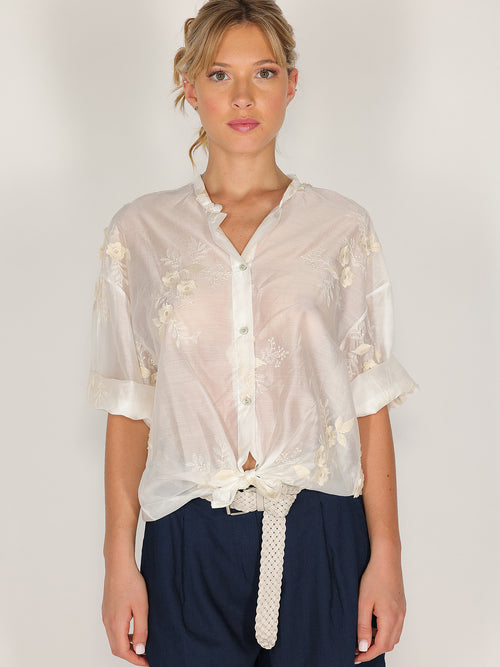 Camicia voile fiorellini