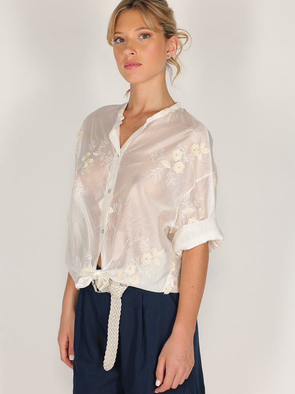 Camicia voile fiorellini