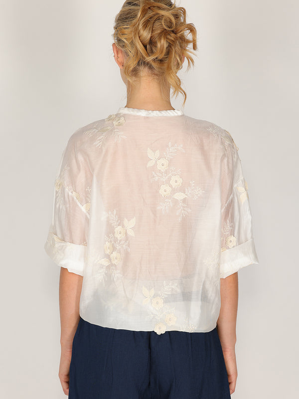 Camicia voile fiorellini