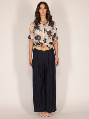 Pantalone palazzo con pence