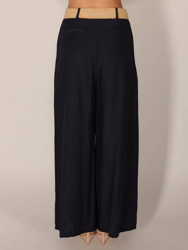 Pantalone palazzo con pence