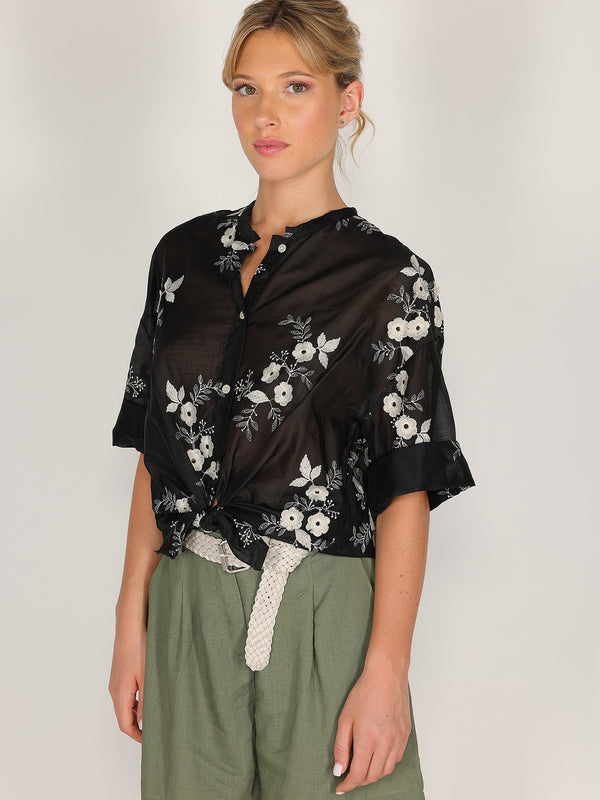 Camicia voile fiorellini