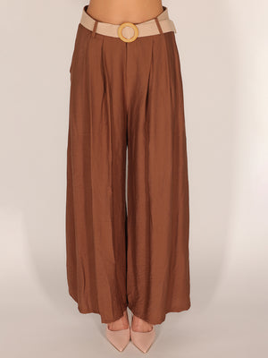 Pantalone palazzo con pence