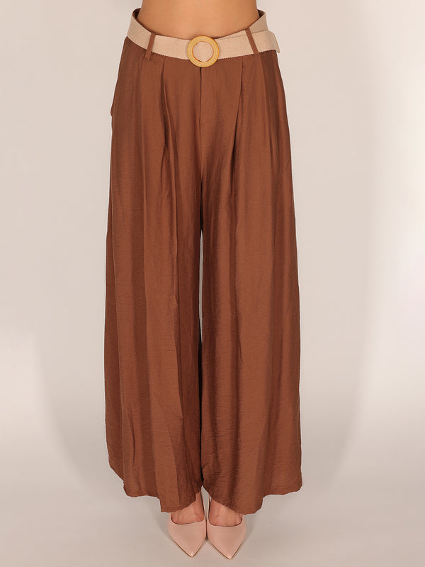 Pantalone palazzo con pence