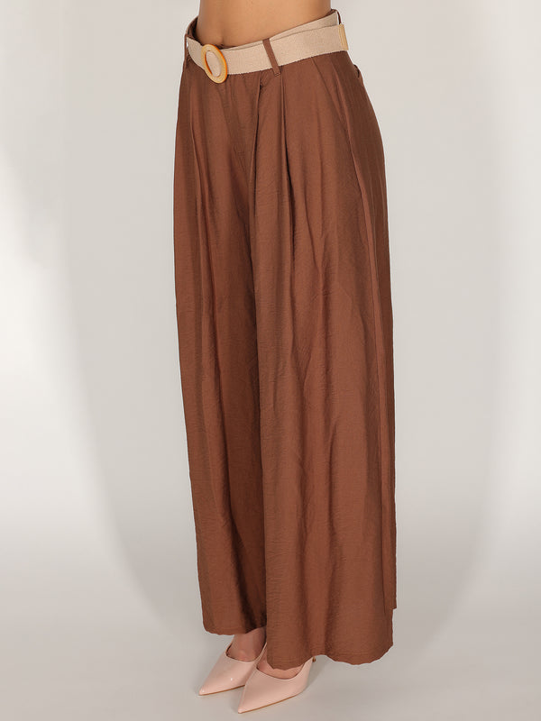 Pantalone palazzo con pence