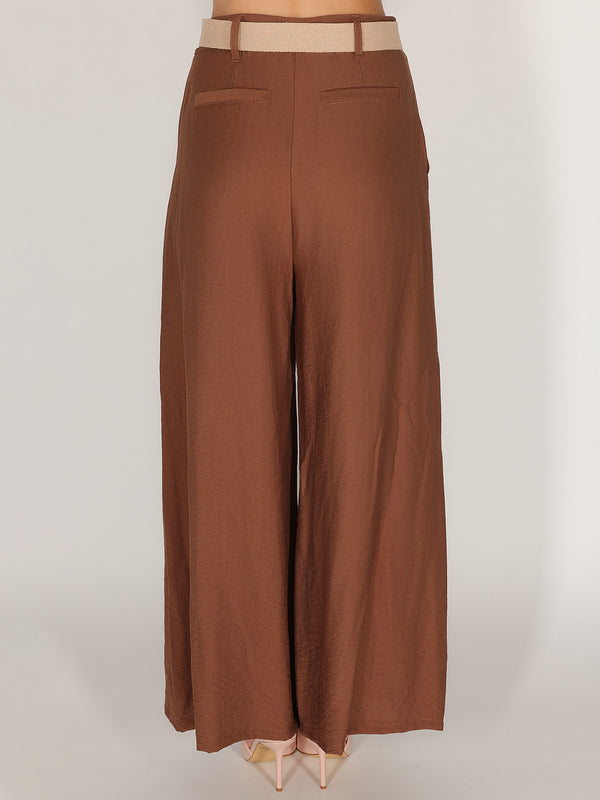 Pantalone palazzo con pence