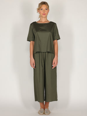 Pantalone palazzo in cotone