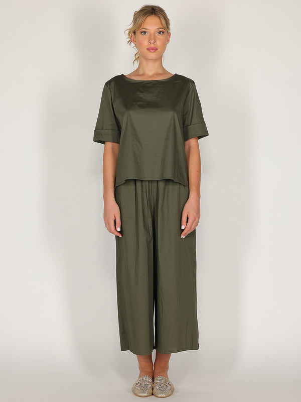 Pantalone palazzo in cotone