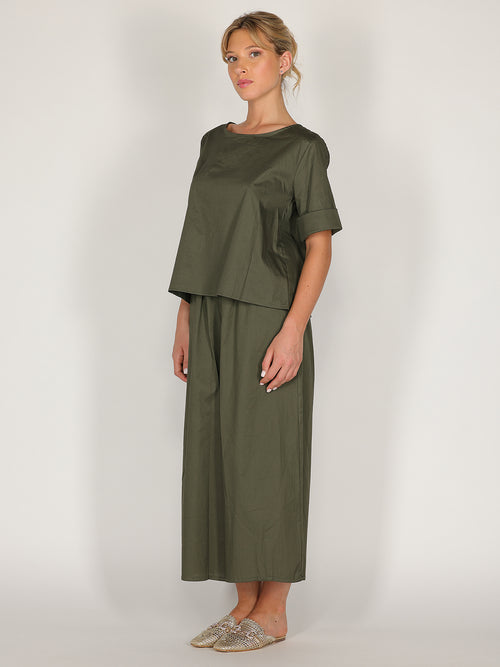 Pantalone palazzo in cotone