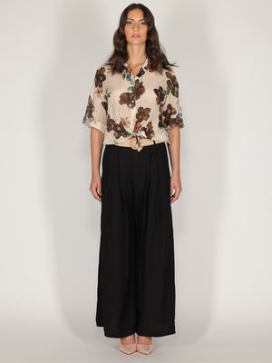 Pantalone palazzo con pence