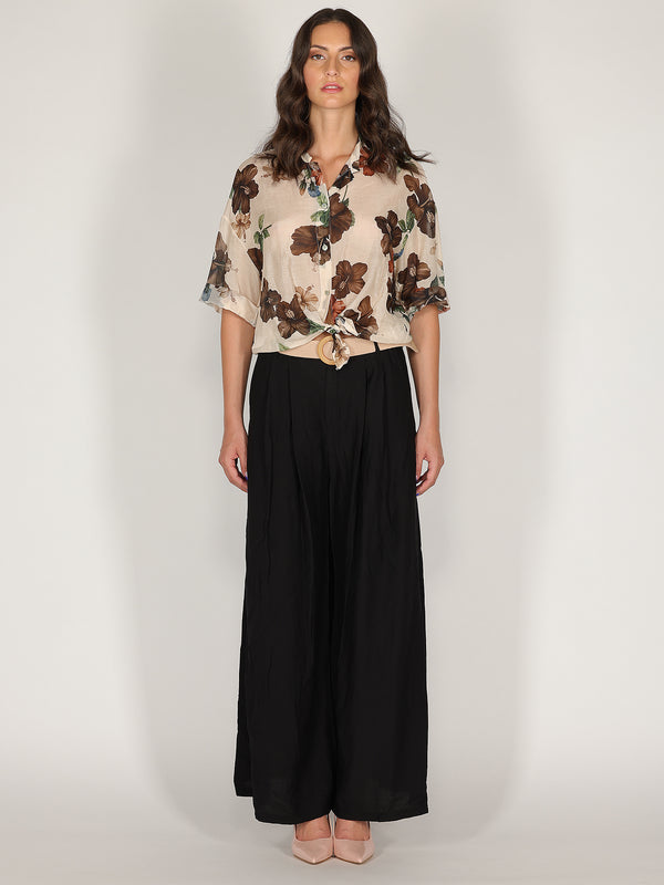 Pantalone palazzo con pence