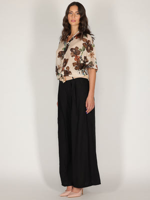 Pantalone palazzo con pence