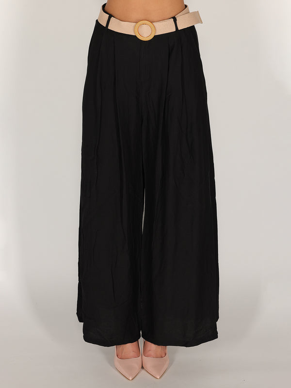 Pantalone palazzo con pence