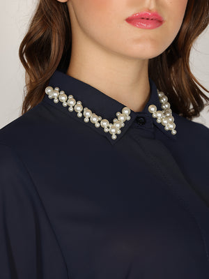 Camicia con perle