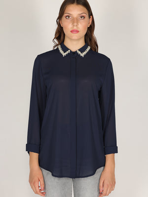 Camicia con perle