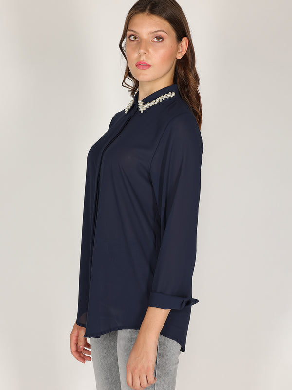 Camicia con perle