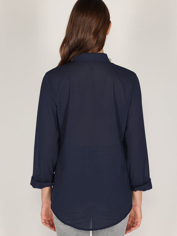 Camicia con perle