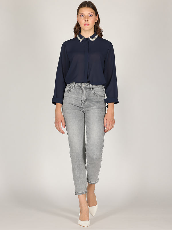 Camicia con perle