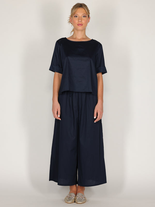 Pantalone palazzo in cotone