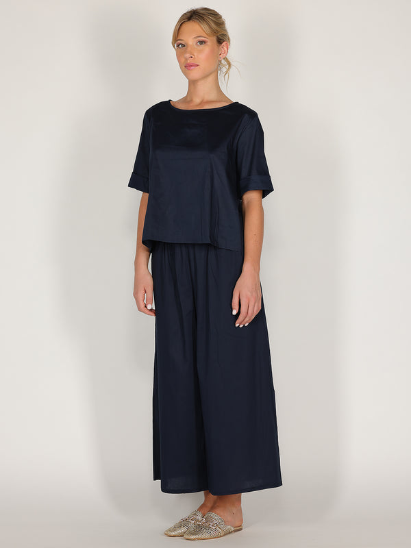 Pantalone palazzo in cotone