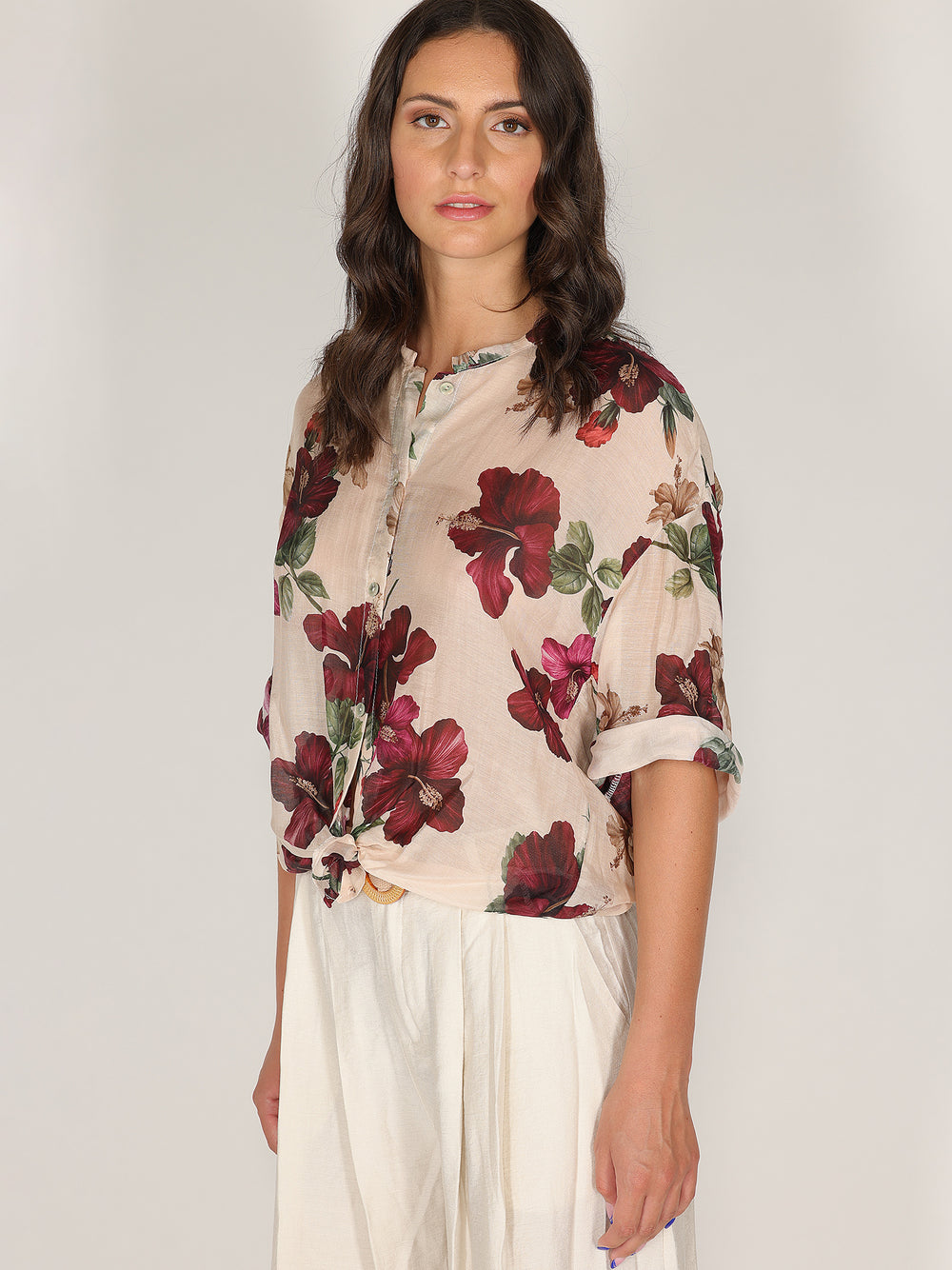 Camicia voile nodo vita