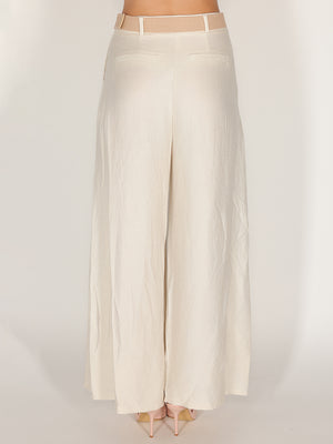 Pantalone palazzo con pence
