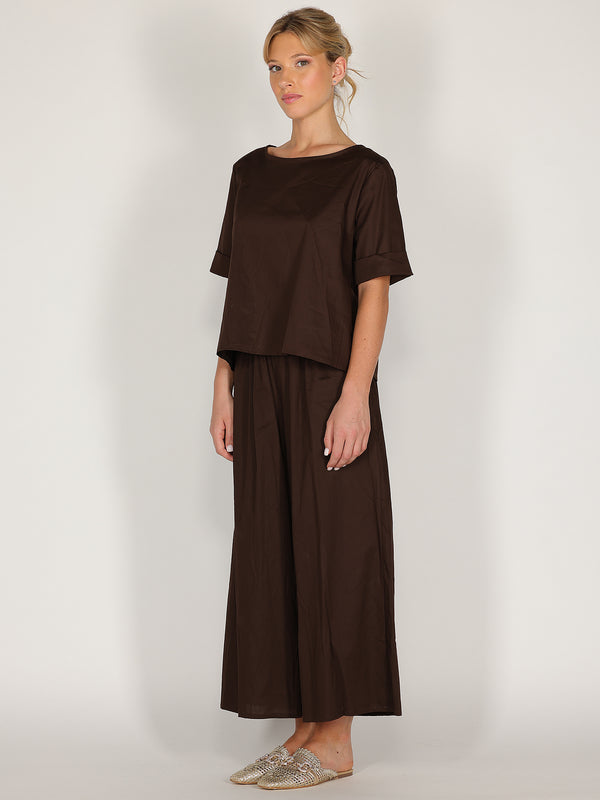 Pantalone palazzo in cotone