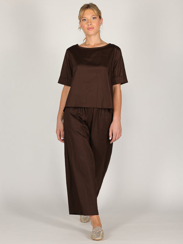 Pantalone palazzo in cotone