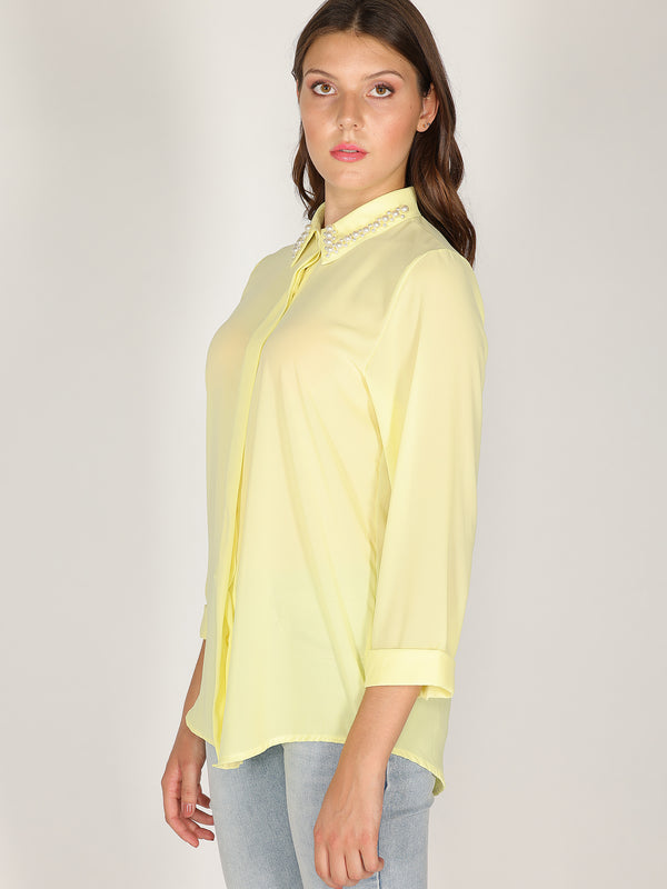 Camicia con perle