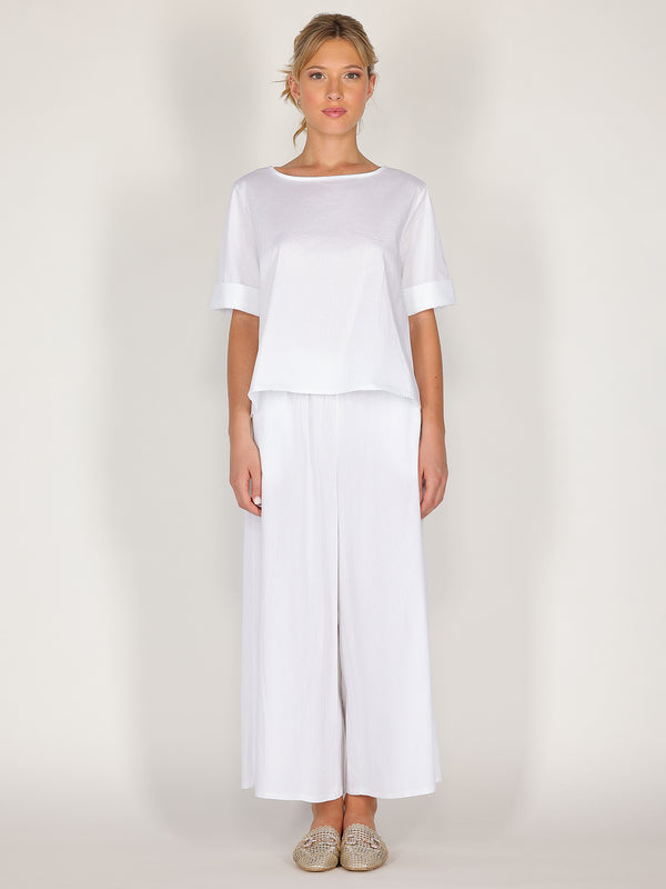 Pantalone palazzo in cotone