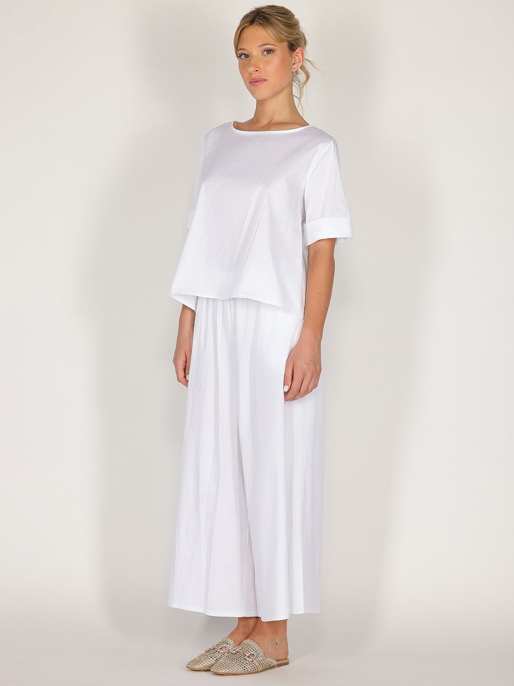 Pantalone palazzo in cotone