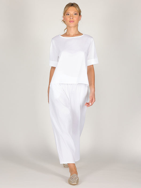Pantalone palazzo in cotone