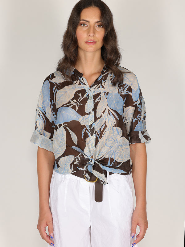 Camicia voile nodo vita minimal